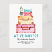 Cute Waterverf Suitcase Plant We hebben Beweging g Aankondigingskaart (Voorkant)