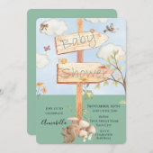 Cute Waterverf Sunny Day Wood Sign Kaart (Voorkant / Achterkant)