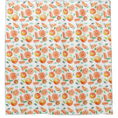 Cute Waterverf Sweet Citrus Sinaasappel Fruit Douchegordijn (Voorkant)