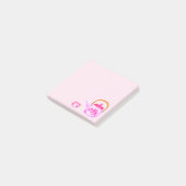 Cute waterverf teapot kleurful girl post-it® notes (Schuin)