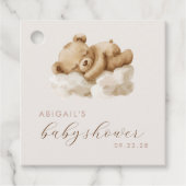 Cute Waterverf Teddy Bear Baby shower Bedankjes Labels (Voorkant)
