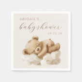 Cute Waterverf Teddy Bear Baby shower Servet (Voorkant)