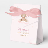 Cute Waterverf Teddy Bear Girl Baby shower Bedankdoosjes (Voorkant Zijde)