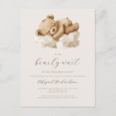 Cute Waterverf Teddy Bear Neutral Baby shower Briefkaart (Voorkant)