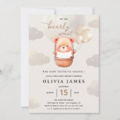 Cute Waterverf Teddy Bear Neutral Baby shower Kaart (Voorkant)