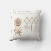 Cute Waterverf Teddy Bear Nursery Decor Kussen (Achterkant)