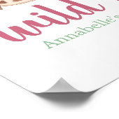 Cute Waterverf Teepee Boho 1e verjaardag Poster (Hoek)