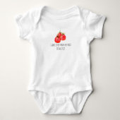 Cute Waterverf Tomato Baby Bodysuit (Voorkant)