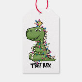 Cute Waterverf Tree Rex Gift Labels Cadeaulabel (Achterkant)