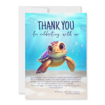 Cute Waterverf Turtle Birthday Foto