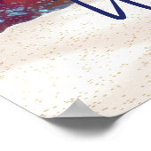 Cute Waterverf Turtle Birthday Welcome Sign. Poster (Hoek)