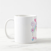 Cute Waterverf Unicorn en Rainbow Koffiemok (Links)