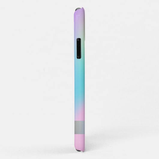 Cute Waterverf Unicorn Holographic Ombre Case-Mate iPhone Case (Achterkant/rechts)