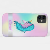 Cute Waterverf Unicorn Holographic Ombre Case-Mate iPhone Case (Achterkant (horizontaal))
