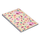 Cute Waterverf vanmiddag Tea Party Florals Teapot Notitieboek (Rechterzijde)