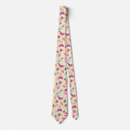 Cute Waterverf vanmiddag Tea Party Florals Teapot Stropdas