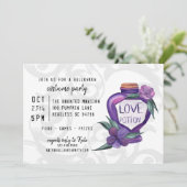 Cute Waterverf Victoriaans Love Potion Halloween Kaart (Staand voorkant)