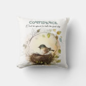 Cute Waterverf Vogel Nursery Motivatie Kussen (Voorkant)