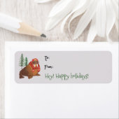 Cute Waterverf Walrus kerstcadeau Label Label (Insitu)