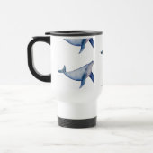 Cute waterverf walvis Herbruikbare koffiebeker Reisbeker (Links)