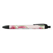 Cute Waterverf Watermeloen Roze Zwarte Inkt Pen (Bovenkant)