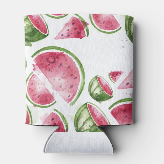 Cute Waterverf Watermelon Blikjeskoeler (Achterkant)