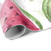 Cute Waterverf Watermelon Cadeaupapier (Rol Hoek)