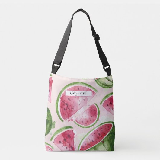 Cute Waterverf Watermelon Crossbody Tas (Voorkant)