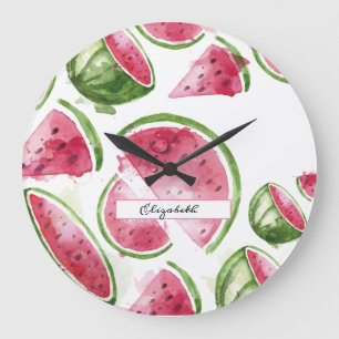 Cute Waterverf Watermelon  Grote Klok