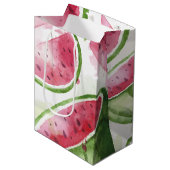 Cute Waterverf Watermelon Medium Cadeauzakje (Voorkant Gekanteld)