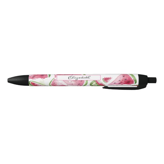 Cute Waterverf Watermelon Zwarte Inkt Pen (Bodem)
