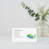 Cute Waterverf Whale Visitekaartje (Staand voorkant)