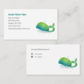 Cute Waterverf Whale Visitekaartje (Voorkant / Achterkant)