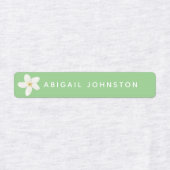 Cute Waterverf White Floral Monogram Cloiling Labels (Design 1)