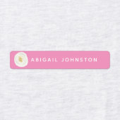 Cute Waterverf White Floral Monogram Cloiling Labels (Design 2)