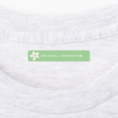 Cute Waterverf White Floral Monogram Cloiling Labels (Aangebracht)