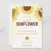Cute Waterverf Wilde Zonnebloem Baby shower Kaart (Voorkant)