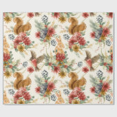 Cute Waterverf Woodland Animals Florence Pattern Cadeaupapier (Vlak)