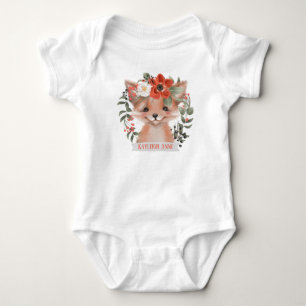 Cute Waterverf Woodland Baby Fox Romper