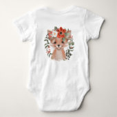 Cute Waterverf Woodland Baby Fox Romper (Achterkant)