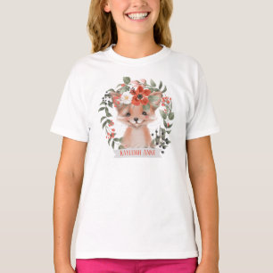 Cute Waterverf Woodland Fox T-shirt