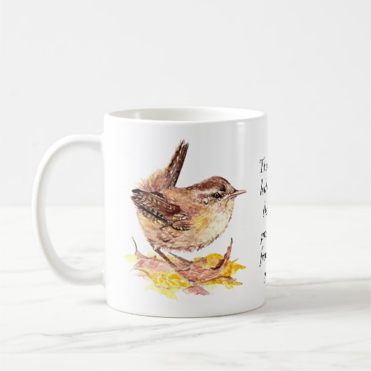 Cute Waterverf Wren Bible Scripture Ps 32:7 Koffiemok (Links)