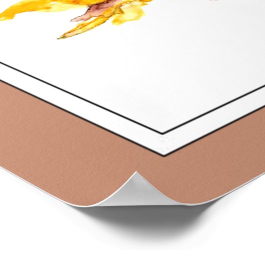 Cute Waterverf Wren Bird, Natuur, Wildlife Garden Poster (Hoek)