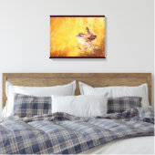 Cute Waterverf Wren Bird Painting Canvas Afdruk (Insitu (Slaapkamer))