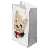 Cute Waterverf Yorkie Yorkshire Terrier Dog Klein Cadeauzakje (Achterkant Gekanteld)