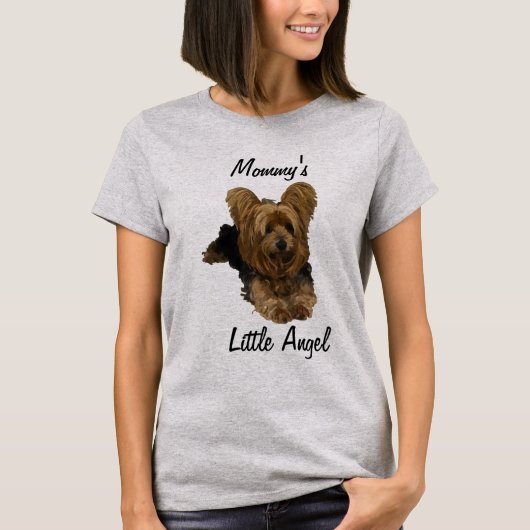 Cute Waterverf Yorkshire Terrier T-Shirt (Voorkant)