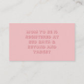 Cute Waterverf Zee Turtle Baby Registry Visitekaartje (Achterkant)