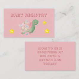 Cute Waterverf Zee Turtle Baby Registry Visitekaartje