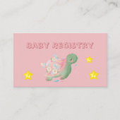 Cute Waterverf Zee Turtle Baby Registry Visitekaartje (Voorkant)