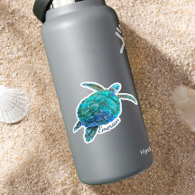 Cute Waterverf Zee Turtle Personalized